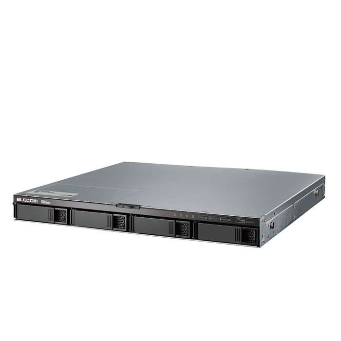 【沖縄・離島配送不可】【代引不可】NAS ネットワークHDD Windows Server IoT 2022 for Storage搭載 Atom 4ベイ1Uラックマウント 8TB スタンダード 【 Mac Windoows PC 対応 】 RoHS指令準拠 エレコム NSB-74R08TS22