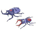 自由研究シリーズ No.252 ヤッターマン編 カブトムシ トンズラーver./クワガタムシ ドクロベエver. 知育玩具 プラモデル 模型 塗装不要 簡単組立 フジミ模型 4968728171449