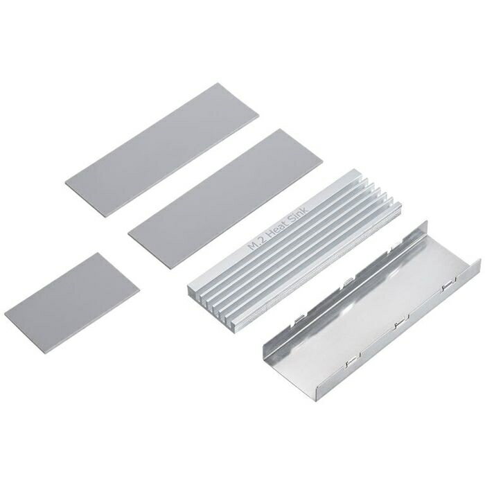 【代引不可】M.2 SSD用ヒートシンク 両面実装対応 (シルバー） PC パソコン パーツ 部品 サンワサプライ TK-HM6S