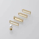 【代引不可】アップルウォッチ アクセサリー バンドチャーム リング×4 ピンズ×1 バンド スリム用 &me パール エレコム AW-RINGPINS01P