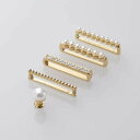【代引不可】アップルウォッチ アクセサリー バンドチャーム リング×4 ピンズ×1 バンド &me パール エレコム AW-RINGPINS02P