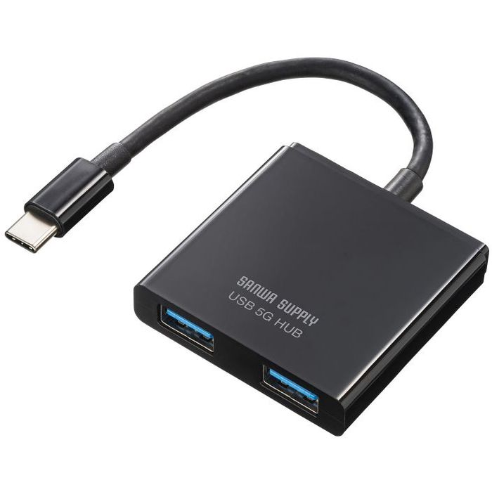 【代引不可】USB Type-C ハブ（3ポート） サンワサプライ USB-3TCP9BK