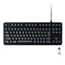 【代引不可】ゲーミングキーボード 有線 メカニカル ( 茶軸 / タクタイル ) 日本語配列 テンキーレス Windows 11 対応 5000万回高耐久スイッチ採用 ブラック エレコム TK-GK20TBK