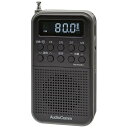 充電式ポケットラジオ(ワイドFM/連続使用15時間 イヤホン時/ブラック) OHM RAD-P332N-K