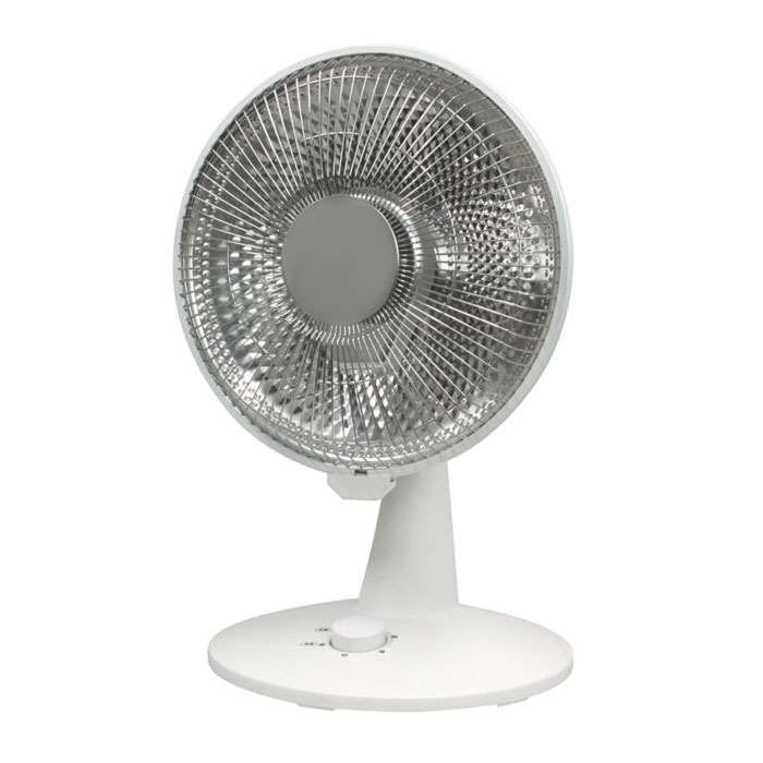 ミニパラボラ型 カーボンヒーター 500W 首振り 2段階調整 ホワイト エスケイジャパン SKJ-WM50CC(W)