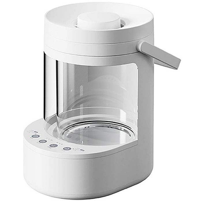 【沖縄・離島配送不可】ガラスポットスチーム加湿器 LEDイルミネーション機能付き 3L ホワイト エスケイジャパン KJ-RY30SKG(W)