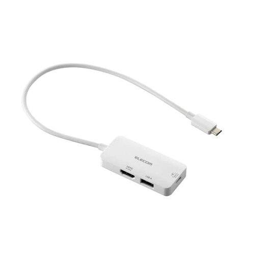 【代引不可】USB Type-C ドッキングステーション 3-in-1 コンパクト ハブ PD 100W 急速充電 USB-C ×1 USB-A ×1 HDMI ×1 【 Windows mac iPad 等 TypeC機器対応】 ホワイト エレコム DST-C31WH 【代引不可】USB Type-C ドッキングステーション 3-in-1 コンパクト ハブ PD 100W 急速充電 USB-C ×1 USB-A ×1 HDMI ×1 【 Windows mac iPad 等 TypeC機器対応】 ホワイト エレコム DST-C31WH