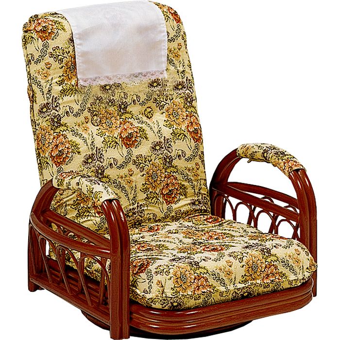 【北海道・沖縄・離島配送不可】【代引不可】ギア回転座椅子 (約)幅65×奥行65～88×高さ56～69×座面高20cm HAGIHARA RZ-921