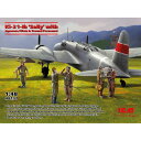 【沖縄・離島配送不可】ICM 1/48 日本陸軍 Ki-21-Ib 九七式重爆撃機 w/パイロット&グランドクルー プラモデル ハセガワ 4823044410354(3)