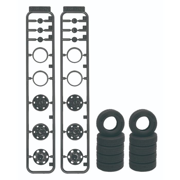 W-7 1/32 10t用スチールホイール 22.5インチ 車 プラモデル フジミ模型 4968728193489
