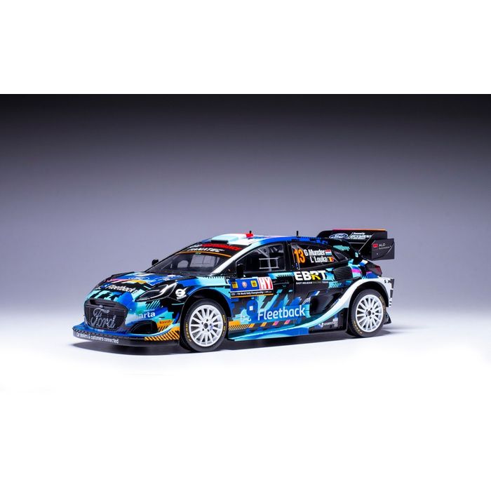 【沖縄・離島配送不可】IXO 1/18 フォード プーマ Rally1 2023年セントラル・ヨーロピアン・ラリー ＃13 G.Munster / L.Louka 国際貿易 18RMC188