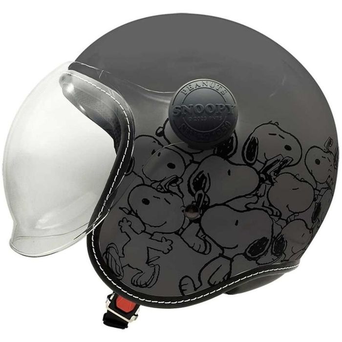 【北海道・沖縄・離島配送不可】【代引不可】SNOOPY ジェットシールドヘルメットブラック グレー アークス SNJ-116
