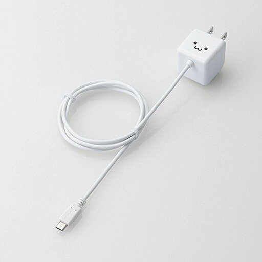 【代引不可】キューブ型AC充電器/スマートフォン/タブレット用/microUSB/直生え/1.0m/1.8A出力/ホワイトフェイス エレコム MPA-ACMBC102WH 【代引不可】キューブ型AC充電器/スマートフォン/タブレット用/microUSB/直生え/1.0m/1.8A出力/ホワイトフェイス エレコム MPA-ACMBC102WH