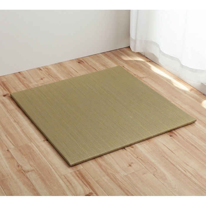 置き畳 ユニット畳 システム畳 正方形 約70×70×1.5cm 単品 無染土い草 イ草 置くだけ ヘリ無し 空気浄化 消臭 吸汗 裏面滑り止め お手入れ簡単 収納便利 無地 シンプル ナチュラル IKEHIKO 8635109