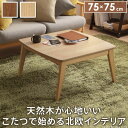 【北海道・沖縄・離島配送不可】【代引不可】こたつ コタツ テーブル 単品 75×75cm 1～2人用 正方形 スクエア 北欧デザイン すぐに暖まる 石英管ヒーター 木製 天然木 家具 暖房 防寒 あったか オールシーズン イーズ ナカムラ l0200018