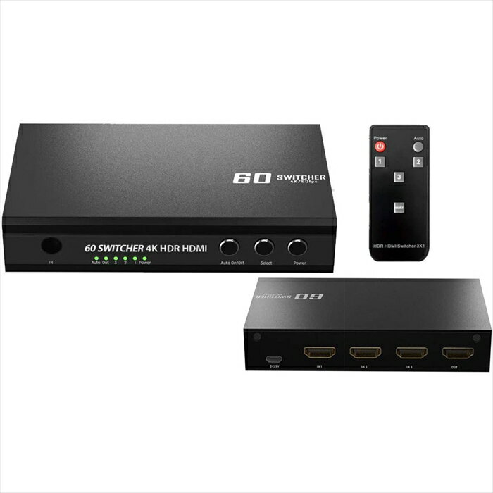 İŹİ㤨HDMIش 3ش 60 SWITCHER 4K/60fps б HDMI HDR10 LPCM7.1CH HDCP2.2 PS4 60Hz б ưإ󥪥ղǽ ACץ° ꥢ SD-HDR3SWפβǤʤ4,222ߤˤʤޤ