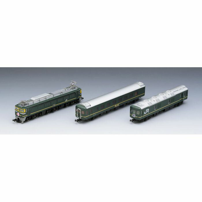 補聴器専門店　快聴生活のNゲージ EF81・24系 トワイライトエクスプレス基本3両セットA 鉄道模型 電気機関車 TOMIX TOMYTEC トミーテック 98359｜アングル2