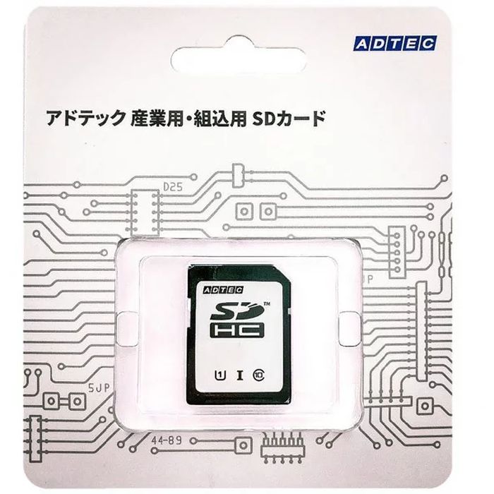 【沖縄・離島配送不可】【代引不可】SDHCカード 産業用 SDHC 8GB Class10 UHS-I U1 SLC データの保持力を強化するための専用コントローラ搭載 ADTEC EHC08GSITFCECDZ