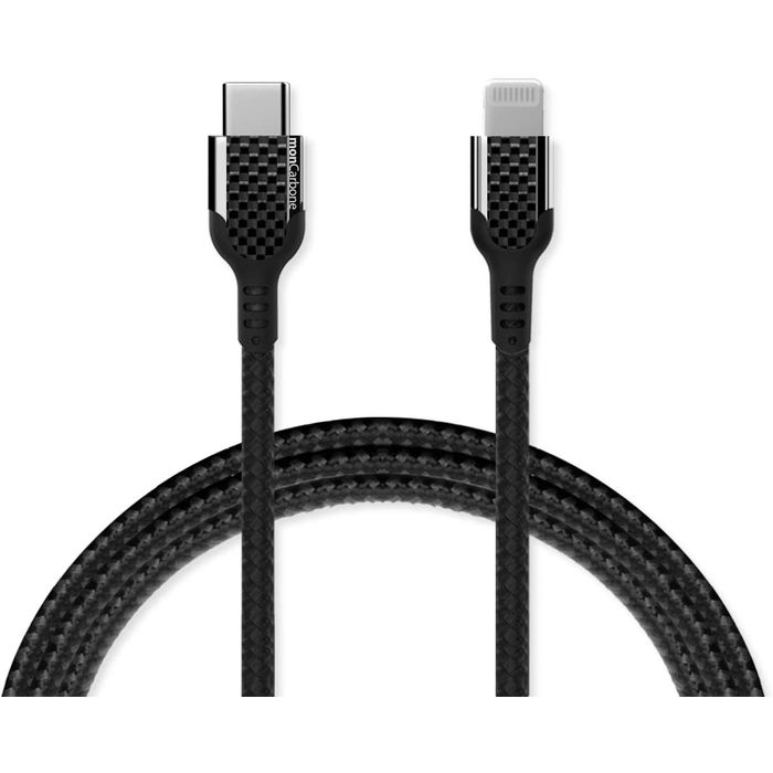 TypeC-Lightningケーブル KOBRA III 高耐久性 MFI認証されたLightningコネクタへの急速充電 Moncarbone FC001CF