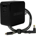 AC充電器 Power Delivery対応 GaN 65W USB Type-A 1ポート Type-C 1ポート ブラック & Panasonic レッツノ...