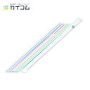 フレックスストロー LF-W500(ストライプ4色アソート)袋入 サイズ : φ6×210mm 入数 : 10000