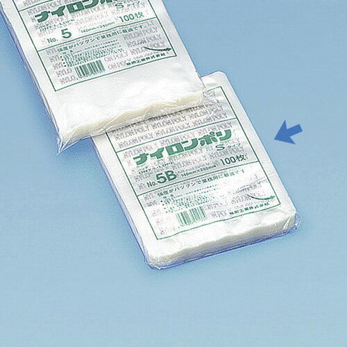 ナイロンポリ袋 Sタイプ No.5B サイズ : 140×200mm 入数 : 3000