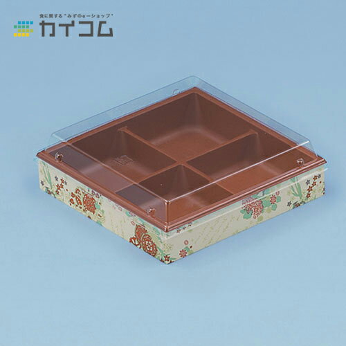 Disposable - CWH角5-4(赤／鼓)フタ付 サイズ : 150×150×30mm 入数 : 400