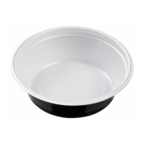 使い捨て 容器 ラーメン どんぶり エフピコ DLV麺20(58)本体 白黒 サイズ : 196×196×58mm 入数 : 400