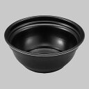 MFP麺丼-丸20 (80) 本体 黒W サイズ : Φ195×80mm 入数 : 300 | 使い捨て 使い捨て容器 使い捨て食器 丼 丼物 ラーメン テイクアウト テイクアウト容器 持ち帰り 牛丼 スープ プラスチック容器 アウトドア お花見 花見 食品容器 レジャー 業務用