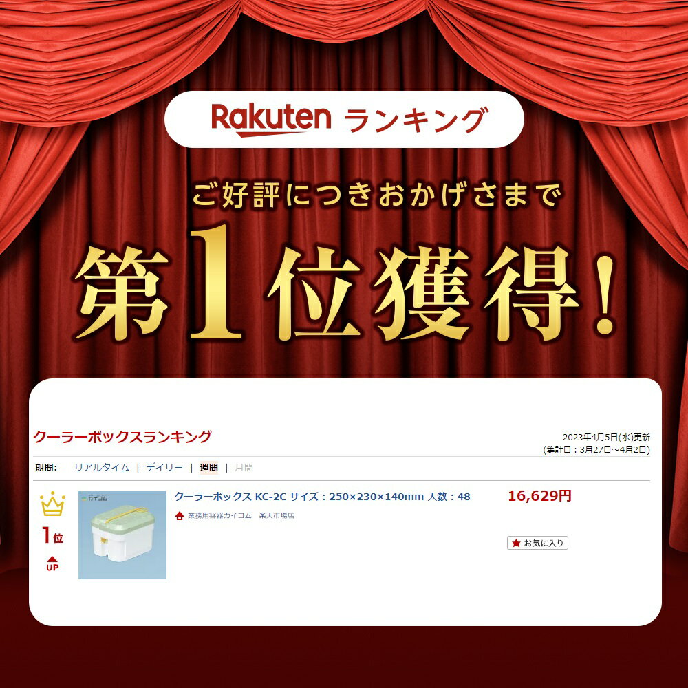 �����顼�ܥå��� KC-2C ������ : 250��230��140mm ���� : 48