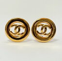 【中古】CHANEL シャネル ココマーク イヤリング ヴィンテージ ゴールド GP アクセサリー レディース(4)