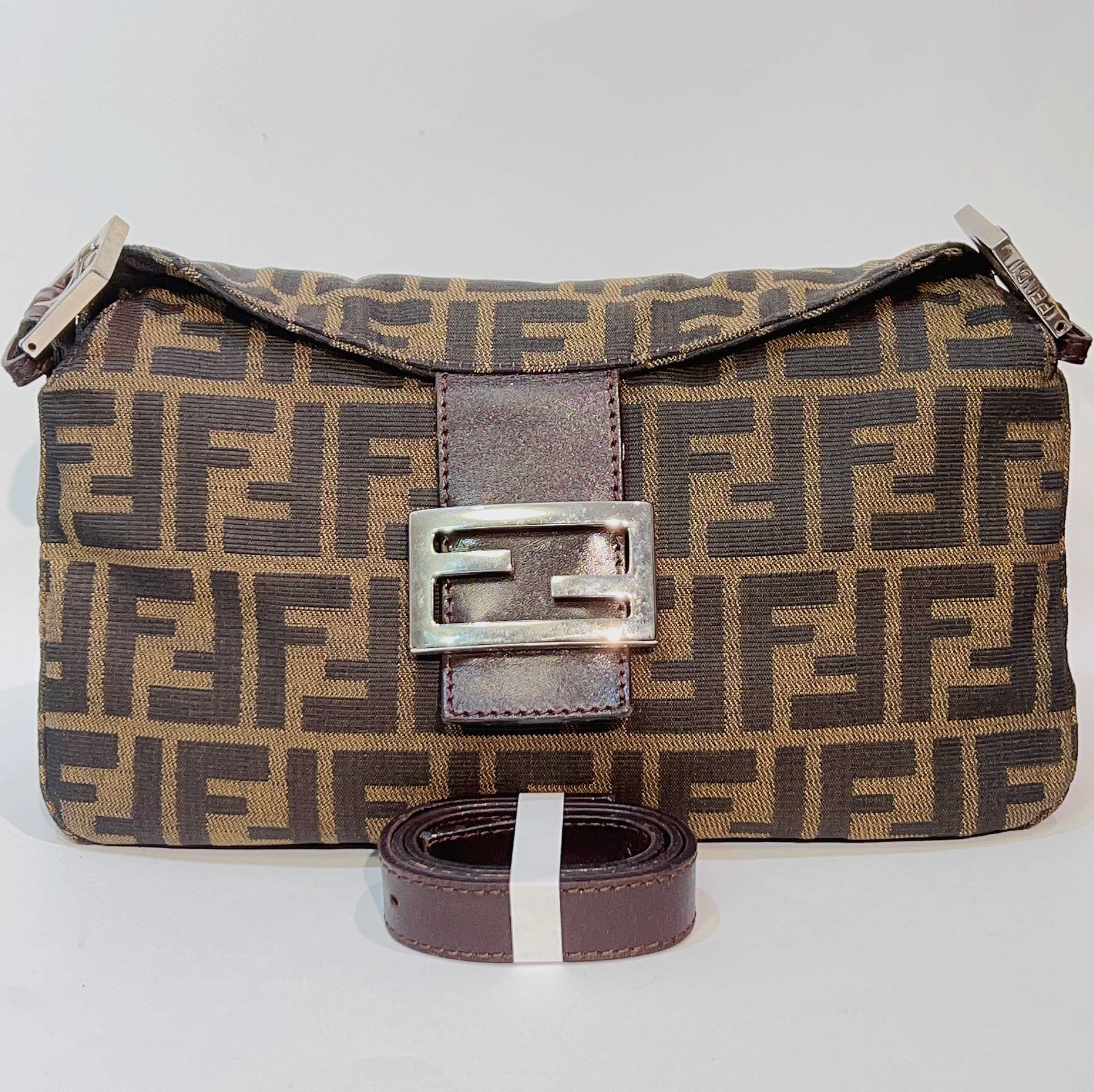 【中古】FENDI フェンディ マンマ バケット ズッカ ワンショルダーバッグ ブラウン 26725 レディース 肩掛けバッグ