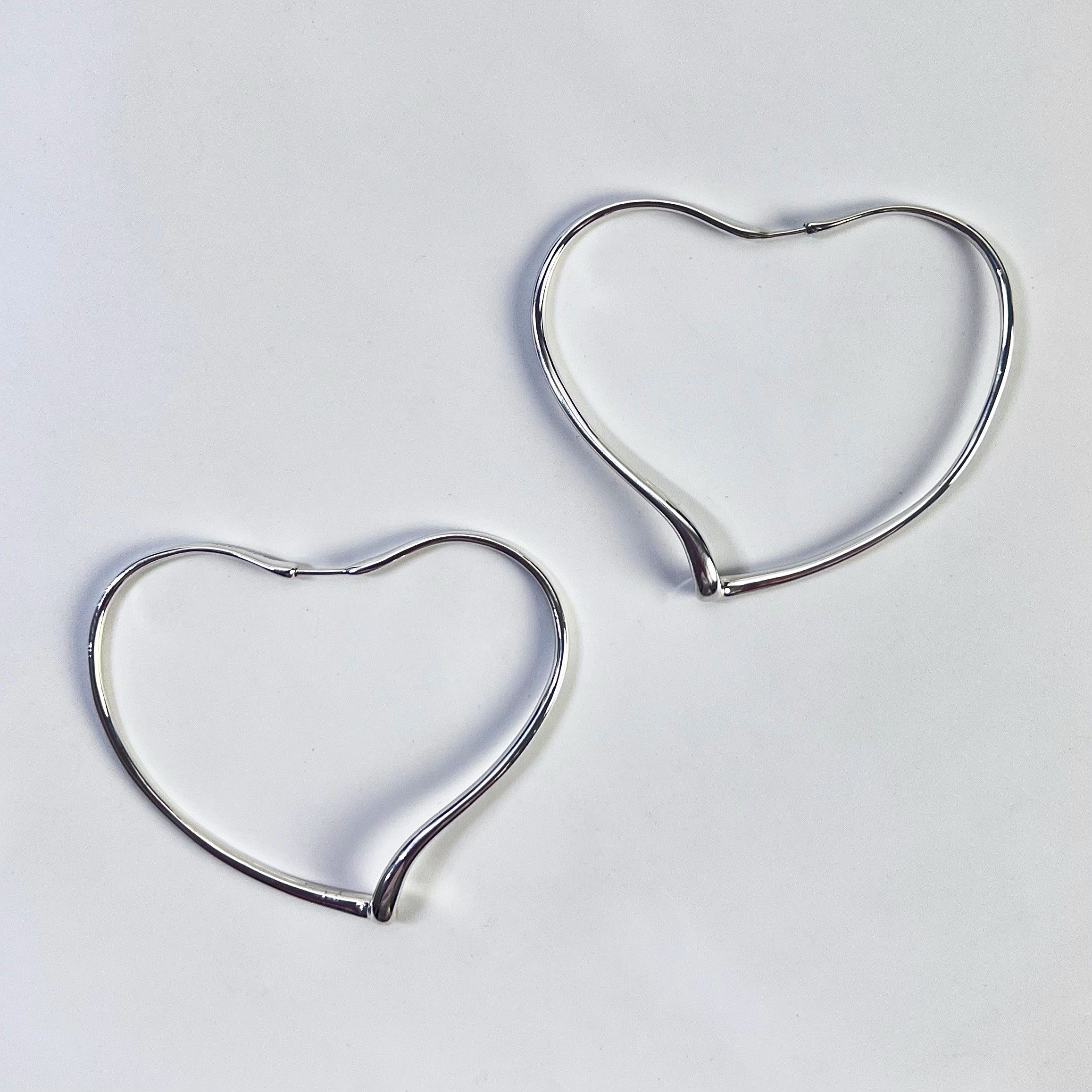 【中古】TIFFANY＆CO ティファニー エルサ・ペレッティ オープン ハート フープ ピアス ラージ 60020130 Lサイズ レディース アクセサリー 美品