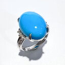 【中古】Pt900 天然 ナチュラル 無調色 ターコイズ トルコ石 ダイヤ リング 11.5号 D0.26ct 8.7g 鑑別書 レディース ジュエリー アクセサリー 指輪 美品