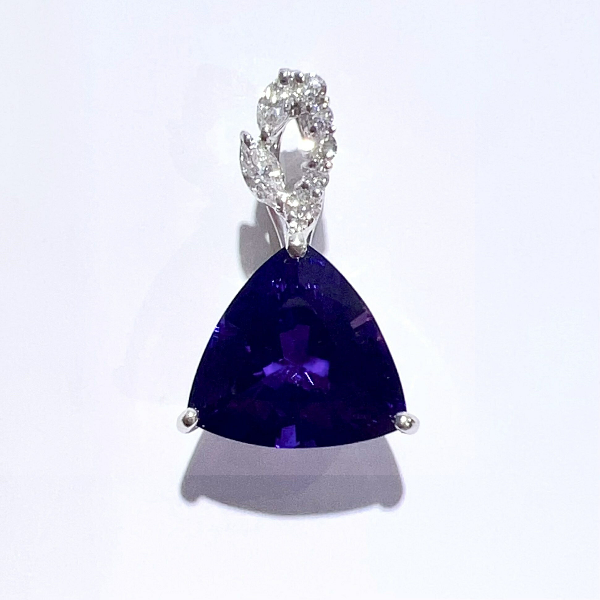 【中古】 Pt900天然アメジスト...