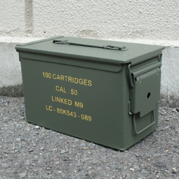 アメリカ軍 アンモボックス 弾薬入れ箱 オリーブ スティール 米軍 レプリカ ミリタリーウェア ミリタリーグッズ 軍モノ