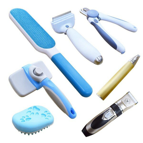 ペット用 トリミングセット バリカンセット お手入れ7点セット 犬 猫 犬用品 猫用品 ペット用品 ペットグッズ 001【代引不可】