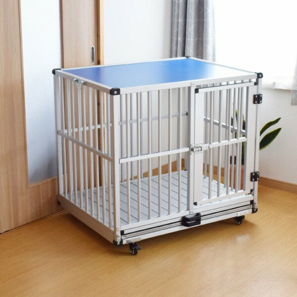 楽天静岡朝日テレビ　ショッピングドッグケージ 犬用品 アルミ製 アルペット AL-P76 移動可能 キャスター付き 受け皿付き ペット用品 ペットグッズ 組立品【代引不可】