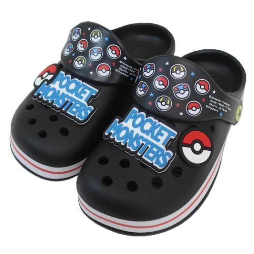 新作2024☆ポケットモンスター EVAサンダル モンスターボール ブラック 子供 S//M/Lサイズ16/18/20CM