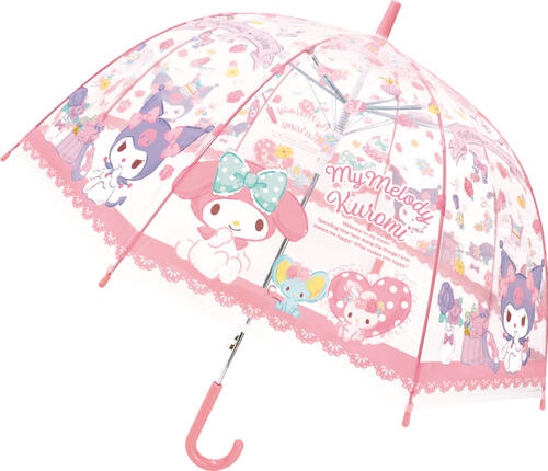 子供用ビニール傘 サンリオ マイメロディキッズ傘 ドームタイプ 透明傘 ファンタジー