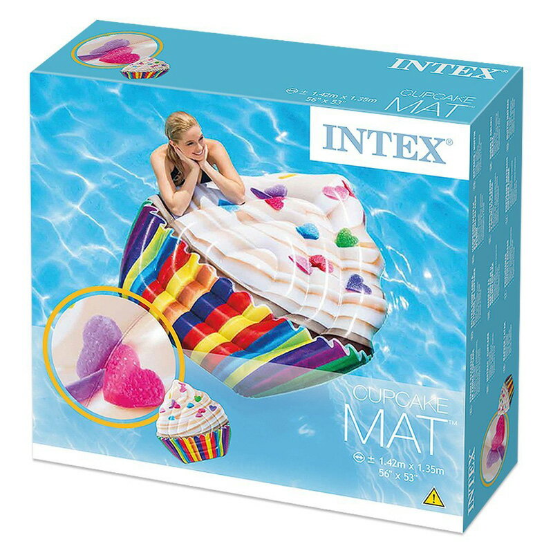 INTEX(インテックス) カップケーキマット 135×145cm フロート マット 58770