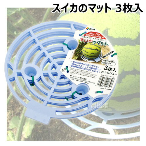 第一ビニール スイカのマット 3枚入ライトブルー 【 果実 病気防止 風通し 通気性 収穫時期 目安 地面 ..