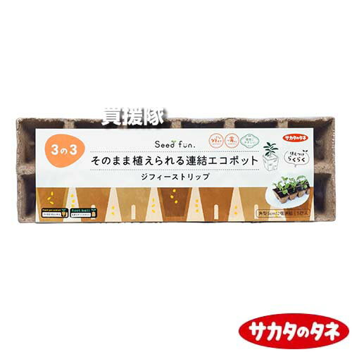 サカタのタネ 連結エコポット ジフィーストリップ 5cm (12個連結5枚入)×6セット 【ポットごとそのまま植え付け 土になる天然素材 連結ポット 種 まき 撒き 播種 発芽 管理 タネまき 育苗 植え付け エコ 花 野菜 家庭】【おしゃれ おすすめ】[CB99]