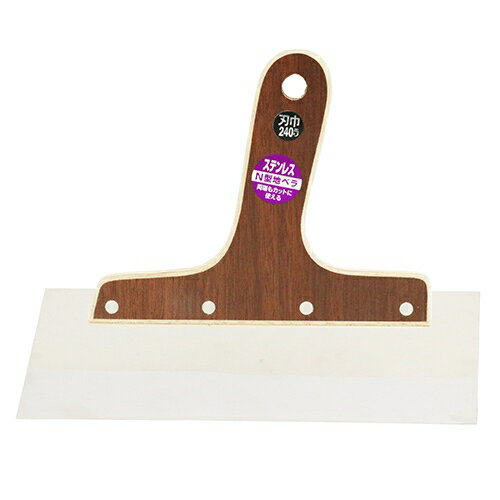 【ポイント10倍】 SK11 N型カット地ベラステンレス 240MM1.2MM 【FJtools SK11 N型カット地ベラステンレス 240MM1.2MM 大工道具 内装ツール カット地ベラ 4977292113984 】【おしゃれ おすすめ】[CB99]