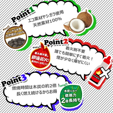 【送料無料】【即日発送】エコロン炭 ECOLONGTAN 簡単着火 火持ち抜群(バーベキュー用炭1.8kg 着火用炭0.2kg)【キャンプ BBQ 薪 炭 豆炭 まめたん バーベキュー 木炭 着火剤 固形燃料 アウトドア 七輪 練炭】【送料無料】
