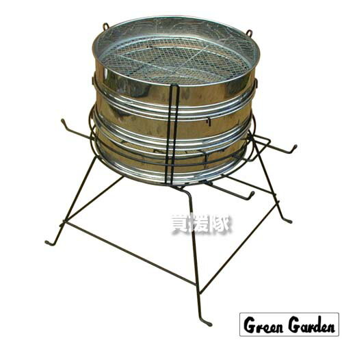 【P5倍】《法人限定》グリーンガーデン 土フルイスタンド B 3段型 用土分別器 No.129 【土 分別 篩 砂 ..