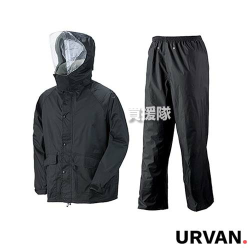 URVAN(アーヴァン) レインコート 天の恵み 上下セット ブラック×シルバー M #3700 【レインコート レインウエア レインウェア レインスーツ 釣り...