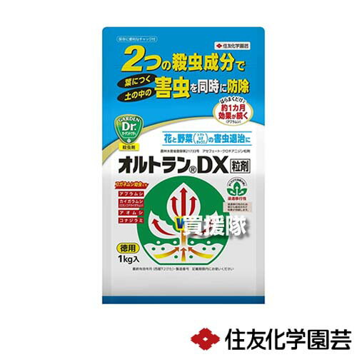 住友化学園芸 オルトランDX粒剤 1kg×12袋 【殺虫剤 殺虫 害虫 防除 対策 家庭用 園芸 家庭菜園 用 トマト なす きゅうり アブラムシ ミカンコナカイガラムシ アオムシ 花 野菜 植物 草花 観葉植物 花木 薬剤登録 農林水産省登録 粒剤】【おしゃれ おすすめ】[CB99]