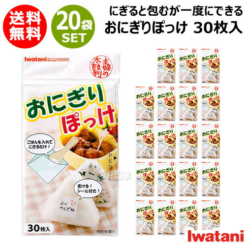 岩谷マテリアル おにぎりぽっけ 30枚入×20セット 約16×16mm ONI-P 【おにぎりシート おにぎりポッケ 素..