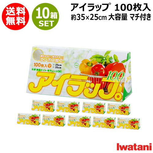 岩谷マテリアル アイラップ100 大容量 100枚入×10個セット 約35×25cm エンボス加工 I-WRAP-100E 【簡単..